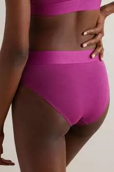 SKIN + NET SUSTAIN Трусики Hadlee из эластичного органического хлопка Pima, бургундия