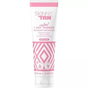 Skinny Tan Instant 1-дневный автозагар для лица и тела, бронзатор для умывания, 100 мл