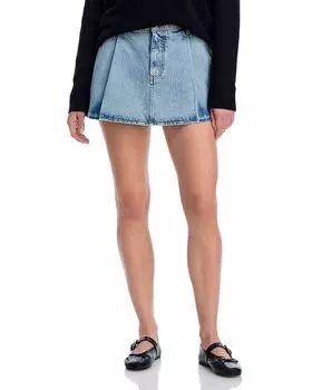 Складчатая мини-юбка FRAME, синий