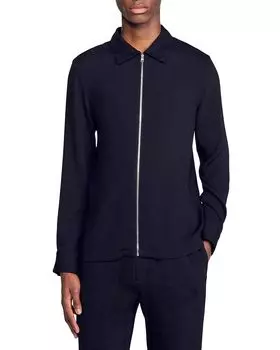 Складчатая рубашка Sandro, черный