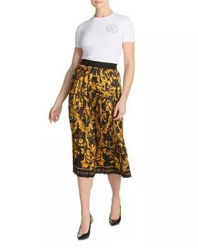 Складчатая юбка миди Versace Jeans Couture, мультиколор