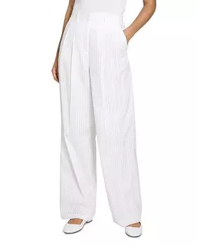 Складчатые брюки Theory, белый