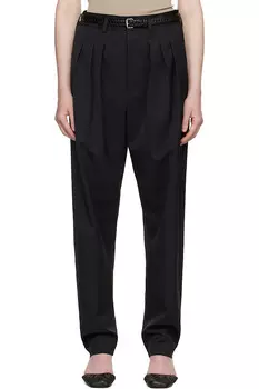 Складчатые классические брюки Lemaire, черный