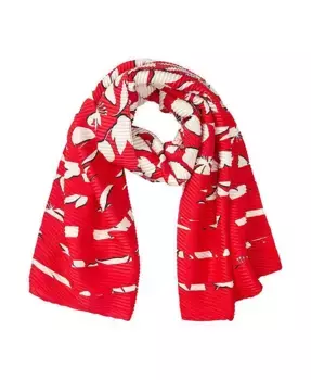 Складчатый цветочный шарф Olsen, красный