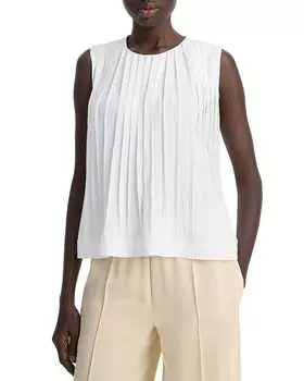 Складчатый топ с силуэтом А-силуэта Vince, слоновая кость/кремовый