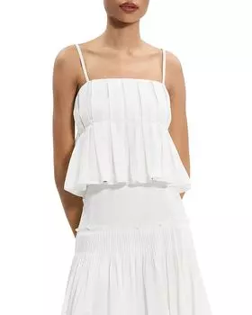 Складчатый топ Theory, белый