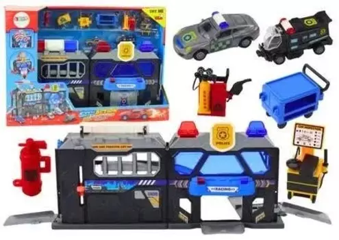 Складная дорожка с гаражом в чемодане, свет, звук - Leantoys Inna marka