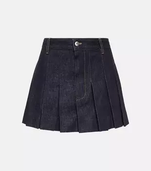 Складная джинсовая мини-юбка Bottega Veneta, Indigo