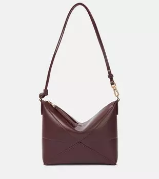 Складная кожаная сумка-пазл через плечо Loewe, Dark Burgundy
