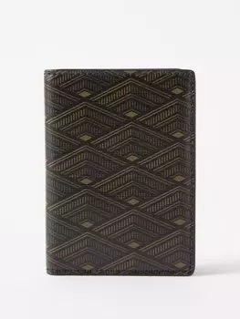 Складная кожаная визитница с монограммой Mtier, коричневый