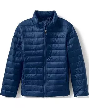 Складная куртка Big Boys Husky ThermoPlume Lands' End, синий