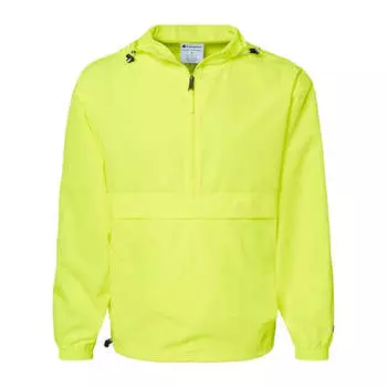 Складная куртка Champion с застежкой-молнией на четверть длины, цвет safety green