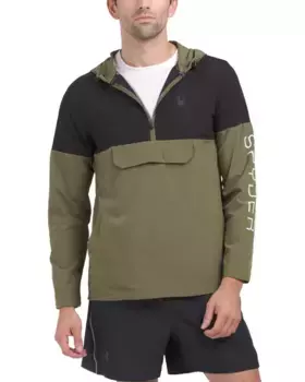 Складная куртка Ripstop на молнии длиной до четверти Spyder, оливковый/черный