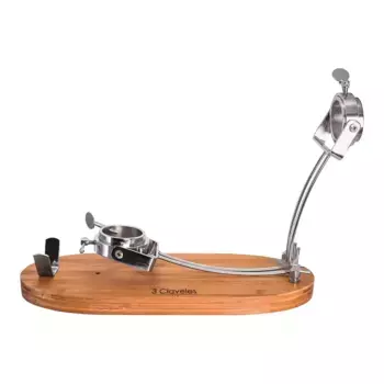 Складная подставка для ветчины с вращающейся головкой 3 клавелей, естественный