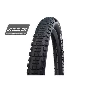 Складная покрышка Johnny Watts — 27,5x2,35 дюйма — Addix Performance — DD — Race Guard SCHWALBE, черный / черный / черный