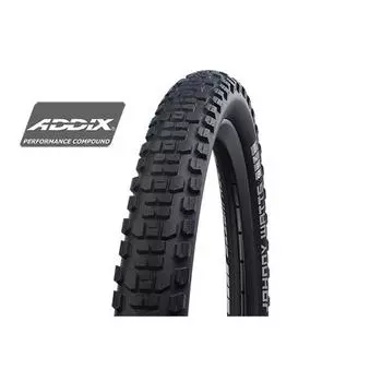 Складная покрышка Johnny Watts — 27,5x2,60 дюйма — Addix Performance — DD — Race Guard SCHWALBE, черный / черный / черный