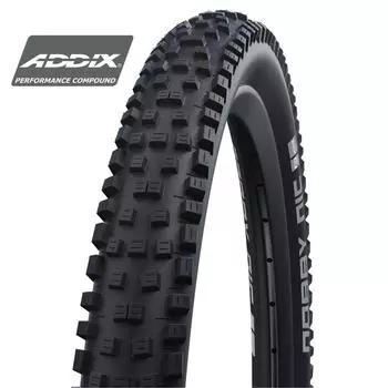 Складная покрышка Nobby Nic — 27,5x2,25 дюйма — Addix Performance SCHWALBE, черный / черный / черный