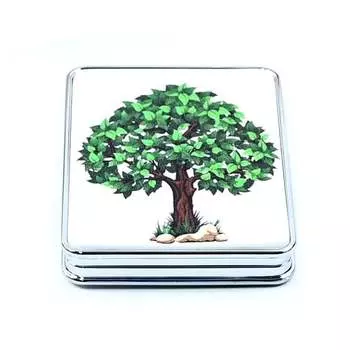 Складное карманное зеркало Деревья Природа Эко, Midex, белый