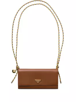Складной бумажник Prada, коричневый