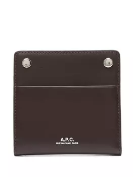 Складной картхолдер Andr A.P.C., коричневый