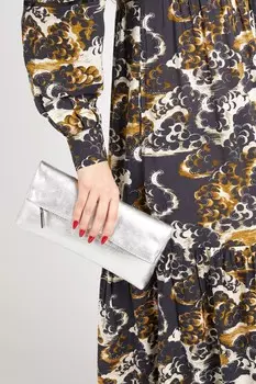 Складной клатч Wylie Jones Bootmaker, серебряный