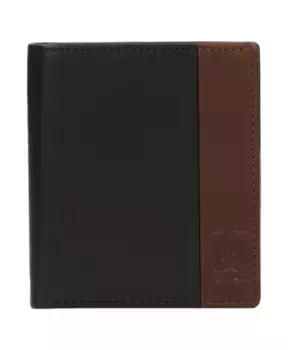 Складной кошелек с эм вставкой Kazar, черный