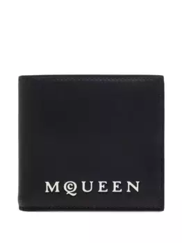 Складной кошелек с логотипом Alexander McQueen, черный