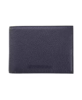 Складной кошелек с логотипом Emporio Armani, синий