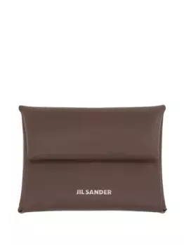 Складной кожаный картхолдер JIL SANDER, коричневый
