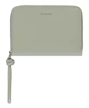 Складной кожаный кошелек Jil Sander, серый