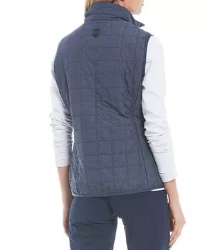 Складной пуховый жилет Cutter & Buck Rainier PrimaLoft с эко-изоляцией и полной молнией, синий