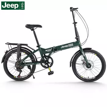 Складной велосипед Jeep, горный велосипед, 20-дюймовый 7-скоростной мужской и женский автомобиль для отдыха, студенческий велосипед с регулируемой скоростью, колесо со спицами