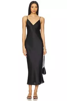 Скользящее платье миди Seridie L'Agence, black