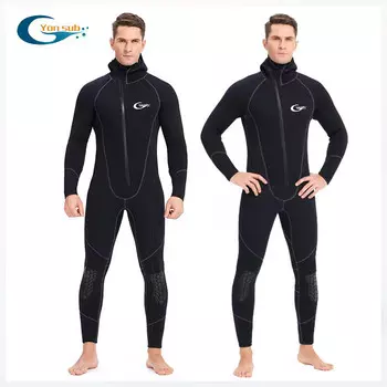 Скорость плавания (Yon sub), снаряжение для дайвинга, гидрокостюм, мужской цельный гидрокостюм, подводный гидрокостюм с капюшоном, толщина 3 мм, размер 2XL