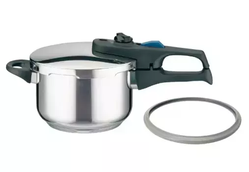 Скороварка Elo "Praktika Plus XS", нержавеющая сталь 18/10-18/8 нержавеющая сталь, (1 шт.), скороварка, включая сменное уплотнительное кольцо, индукционная 2,7 л + 18 см, цвет silberfarben