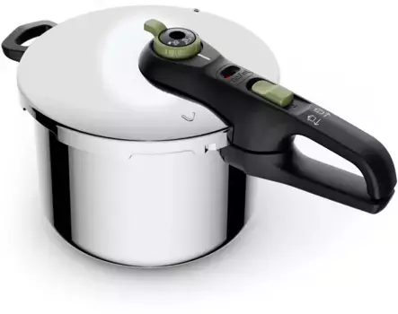 Скороварка Tefal "Secure Trendy" из нержавеющей стали с подставкой, 6 л