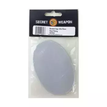 Скошенное основание 105x70 мм – стальное покрытие, Miniature Bases - Steel Plating