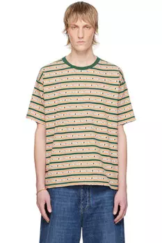 Скотти жаккардовая футболка Bode, зеленый