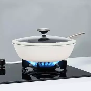 Сковорода 29см с крышкой, железная сковорода с антипригарным покрытием, глубина сковороды 12см GreatDEshop2021