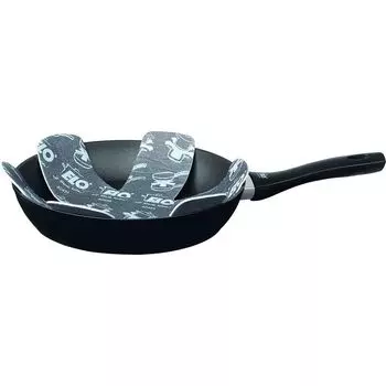 Сковорода - алюминий - антипригарное покрытие - 28 см - с защитной крышкой Elo, черный