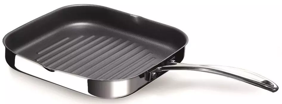 Сковорода Beka CHEF Grillpan 068284, нержавеющая сталь, подходит для индукционных плит, антипригарное покрытие Beka Cookware