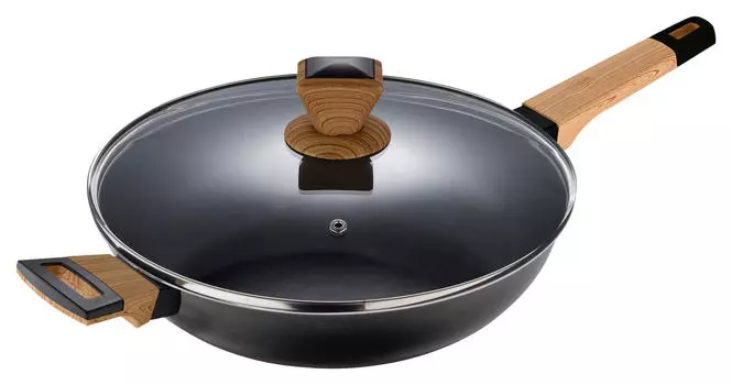 Сковорода bergner earth черная, черный/светло-коричневый