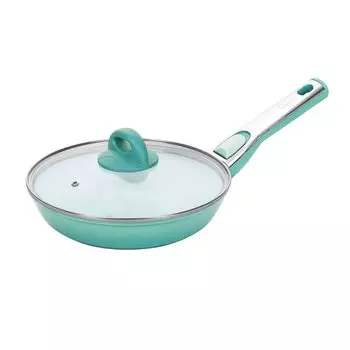 Сковорода Cerafit Revolution 24 см, керамическое антипригарное покрытие, свободная сковорода со стеклянной крышкой и съемной ручкой для всех типов индукционных плит Genius