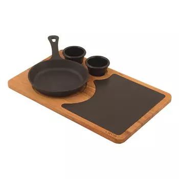 Сковорода чугунная с сервировочной тарелкой Lava Cast Iron
