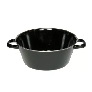 Сковорода для риса половинной глубины 30см, черная эмаль Riess