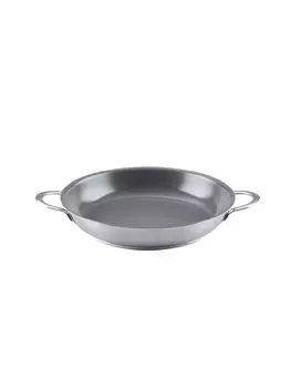 Сковорода для жарки и запекания Kelomat Keramika 28 см из нержавеющей стали с керамическим покрытием Riess, серебро