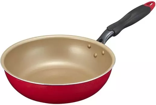 Сковорода Evercook, глубина 10,2 дюйма (26 см), совместима со всеми источниками тепла (совместима с IH), сковорода с антипригарным покрытием, без ПФОК, красная дошиша DOSHISHA, Red