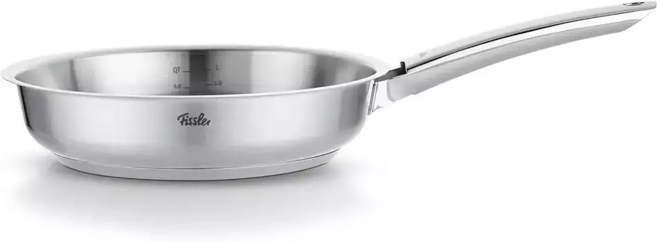 Сковорода Fissler "Fissler Pure Collection pan 20см", нержавеющая сталь 18/10, (1 шт.), Супертермическое дно, подходит для духовки (до 230°C), Производство Германия 28 см + высота 10,5 см, цвет silberfarben