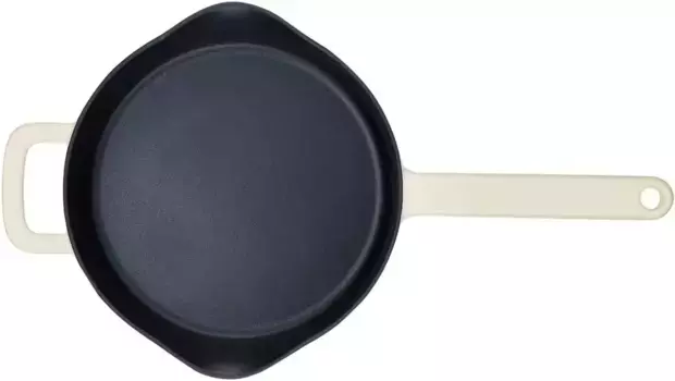 Сковорода Fissler "Moments Collection чугунная сковорода цвета слоновой кости 24см круглая" 24 см + высота 9,5 см, белый