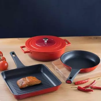 Сковорода-гриль Amore с покрытием Qualum Basic 28 см AMBITION